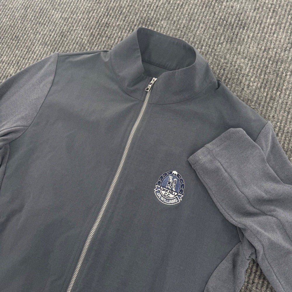 Peter Millar Crown Crafted Oak Hill CC J.R. Williams Mens Medium Blue Full Zip